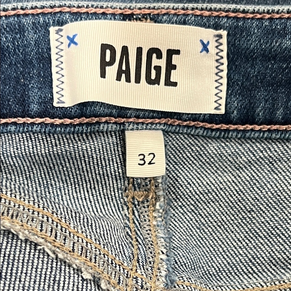 PAIGE Sarah Slim Jeans in Dark Blue Denim - Picture 2 of 6